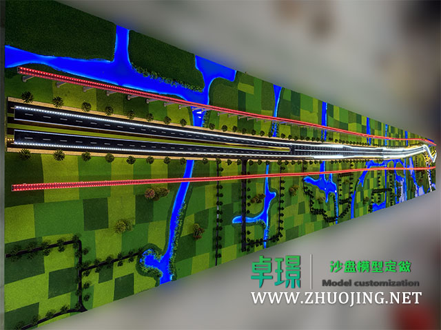 高速公路高架橋梁沙盤模型制作廠家案例